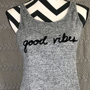 Good vibes tank gym yoga top